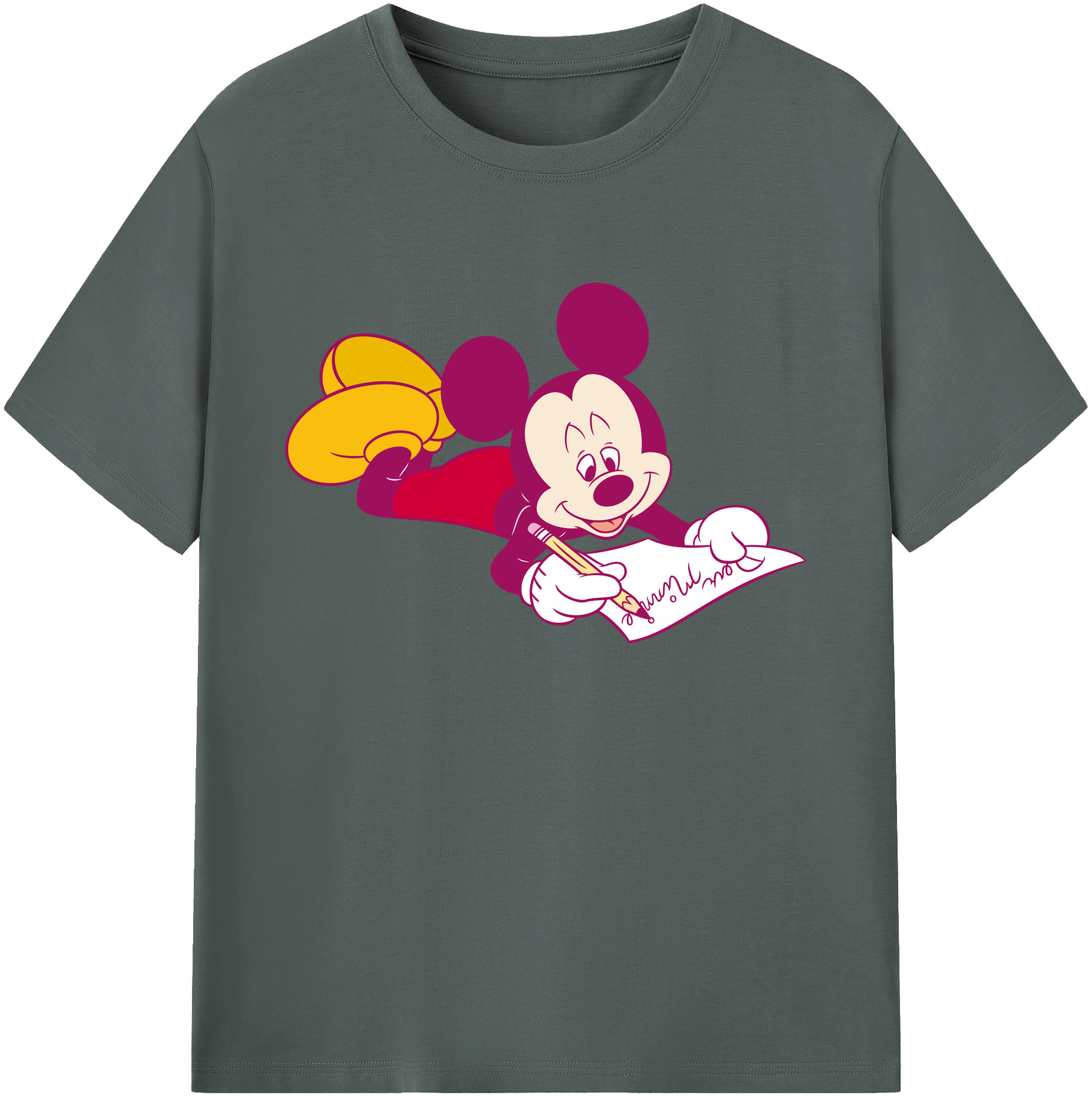 ミッキーマウス Mickey Mouse 綿100％ メンズ半袖Tシャツ｜肌触りやわらか＆通気性